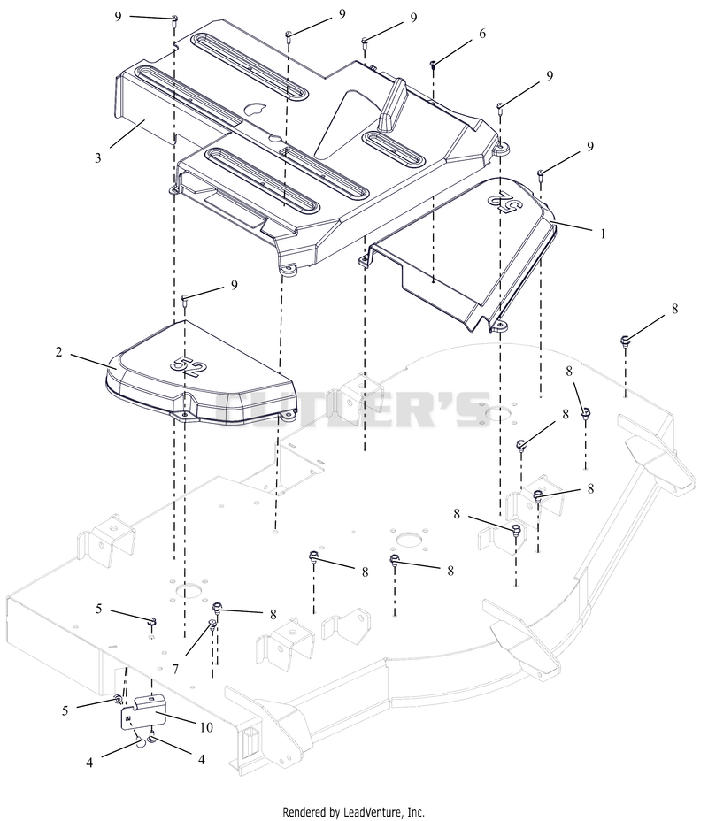 Belt Cover and Deck Guards 52"