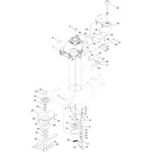 Engine and Fuel Tank Assembly