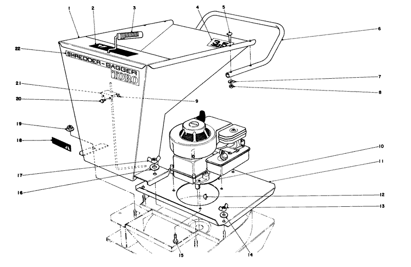 Engine and Hopper Assembly