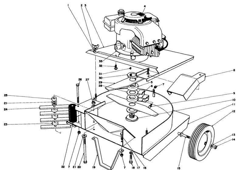 Engine and Base Assembly