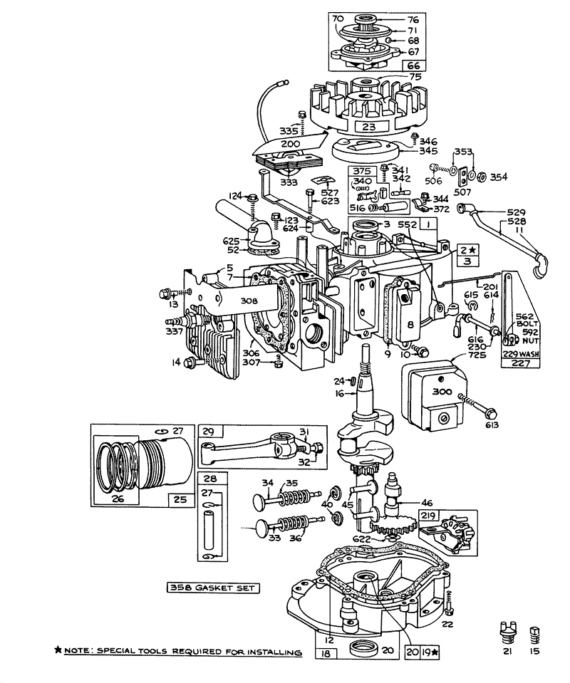 Engine Briggs and Stratton Model No 130902 0333 01