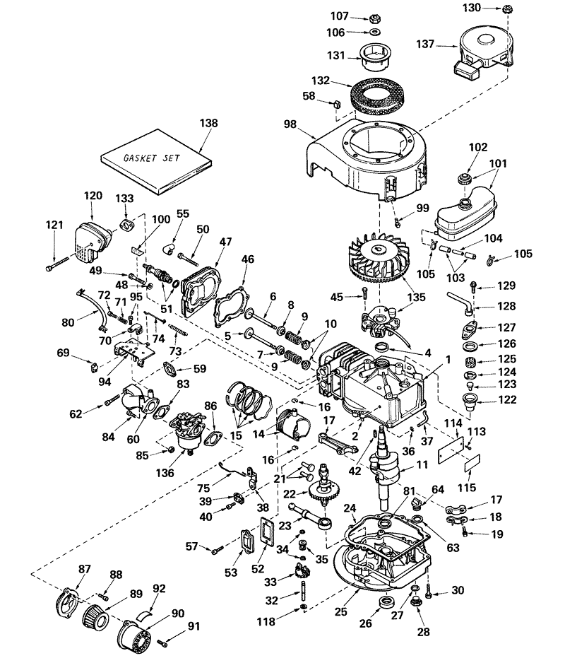 Engine Model No Lav 50 Type 62001 Tecumseh Products