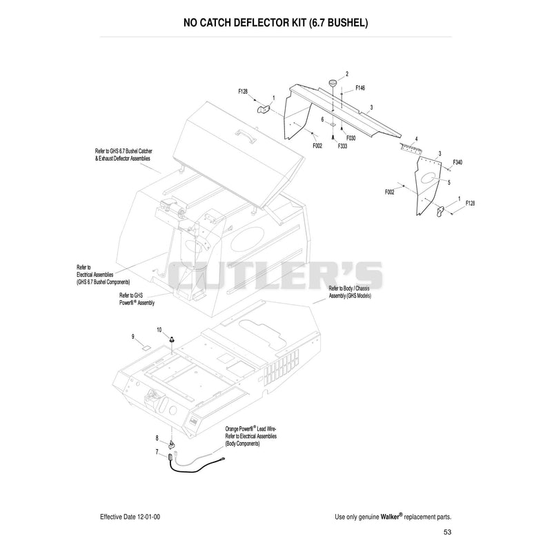 No Catch Deflector Kit 6.7 Bushel