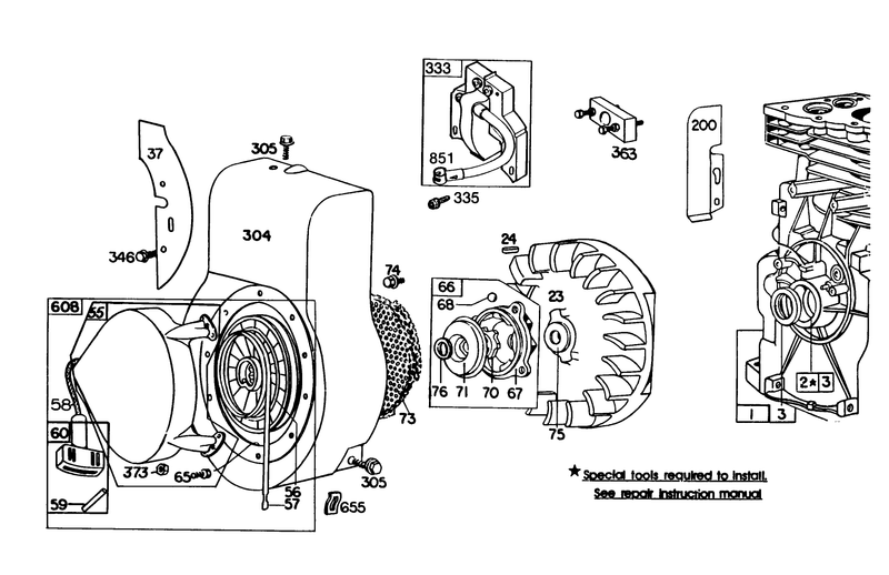 Engine Briggs and Stratton Model No 130202 1640 01 continued