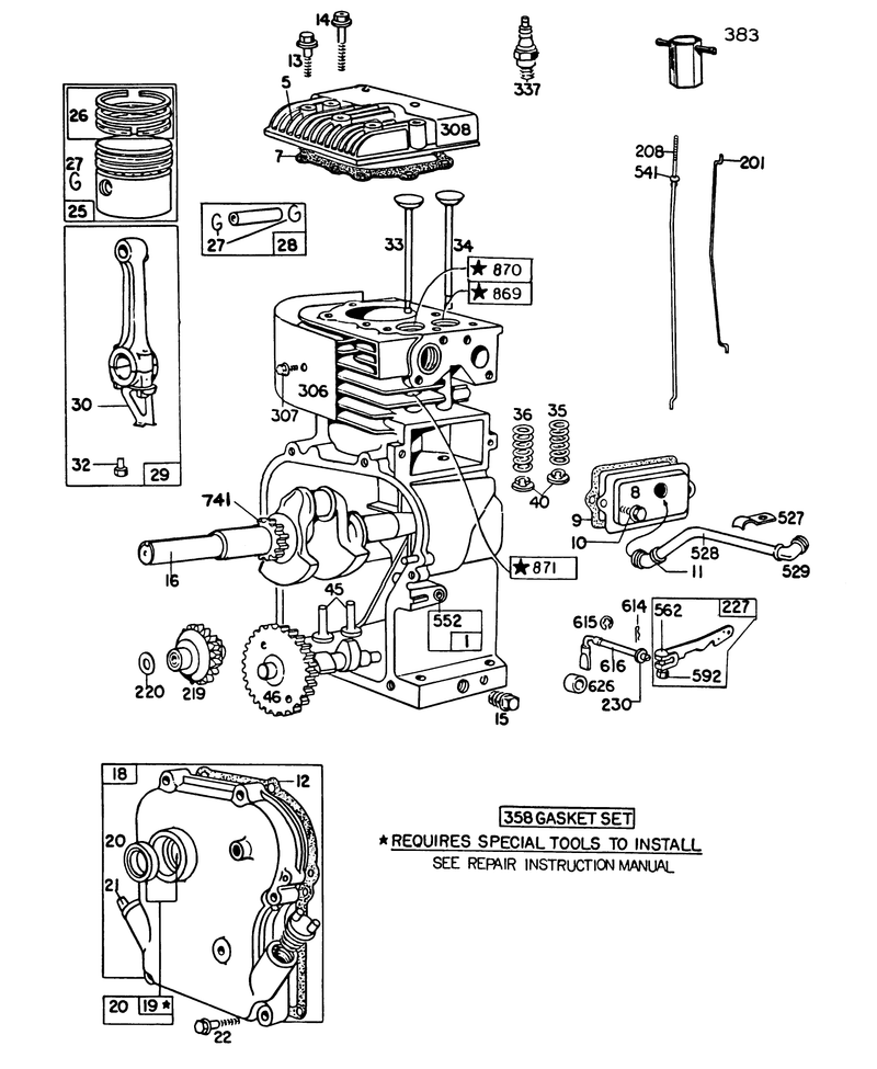 Engine Briggs and Stratton Model No 130202 1640 01