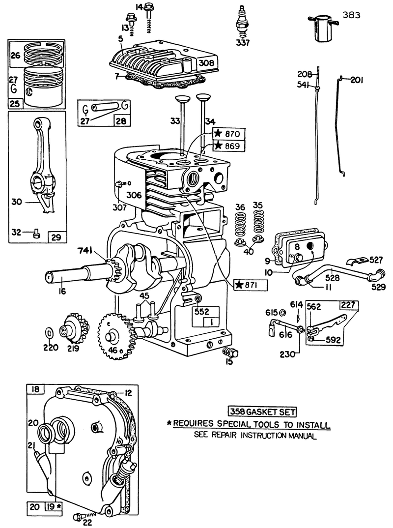 Engine Briggs and Strattonmodel No 130202 1640 01