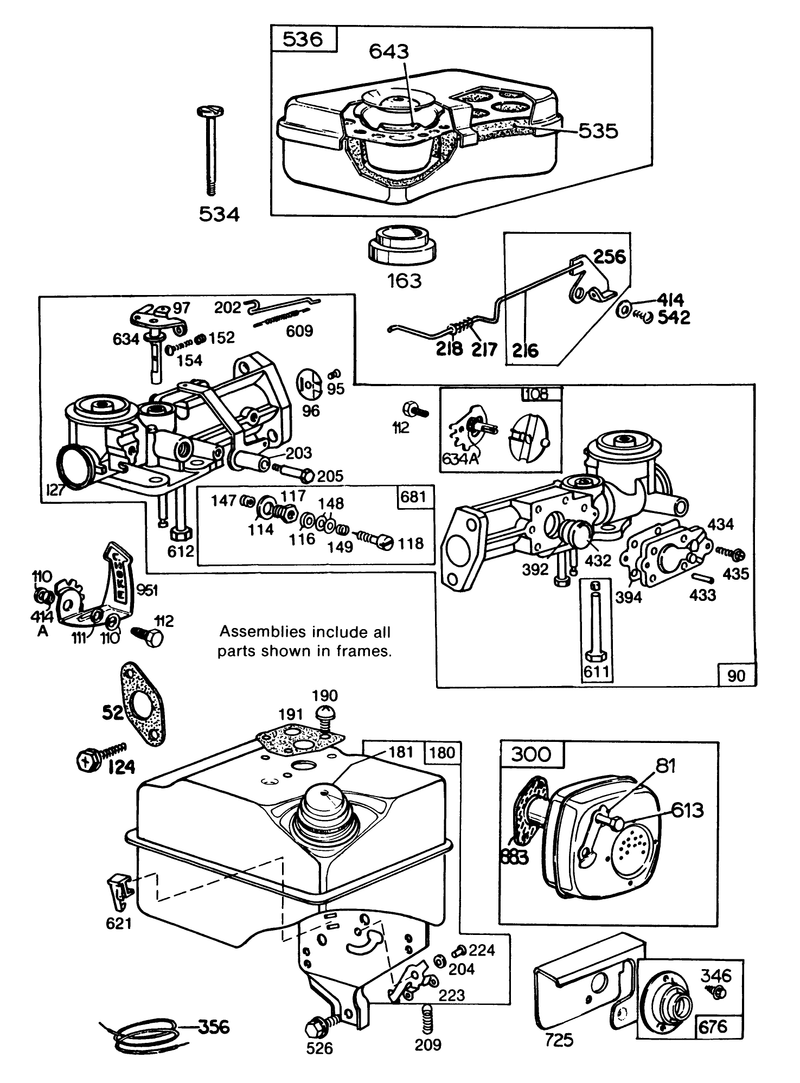 Engine Briggs and Stratton Model No 130202 1640 01 continued
