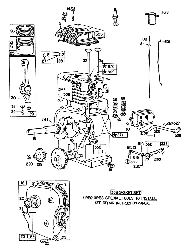Engine Briggs and Stratton Model No 130202 1640 01