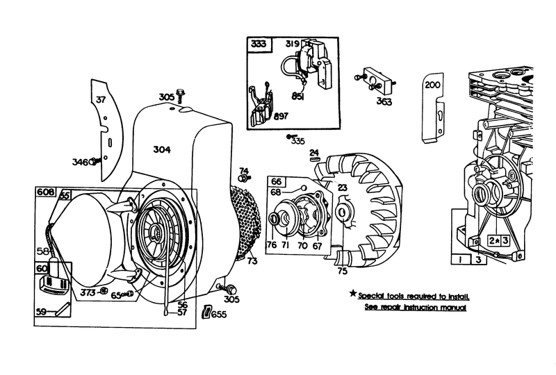 Engine Briggs and Stratton Model No 130202 1640 41 continued
