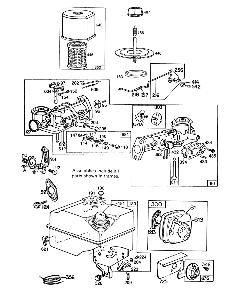 Engine Briggs and Stratton Model No 130202 1640 01 continued