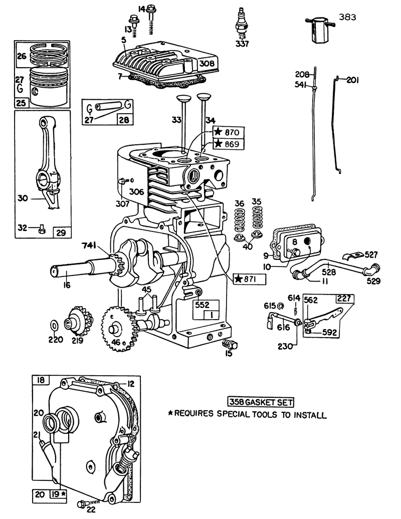 Engine Briggs and Stratton Model No 130202 1640 01