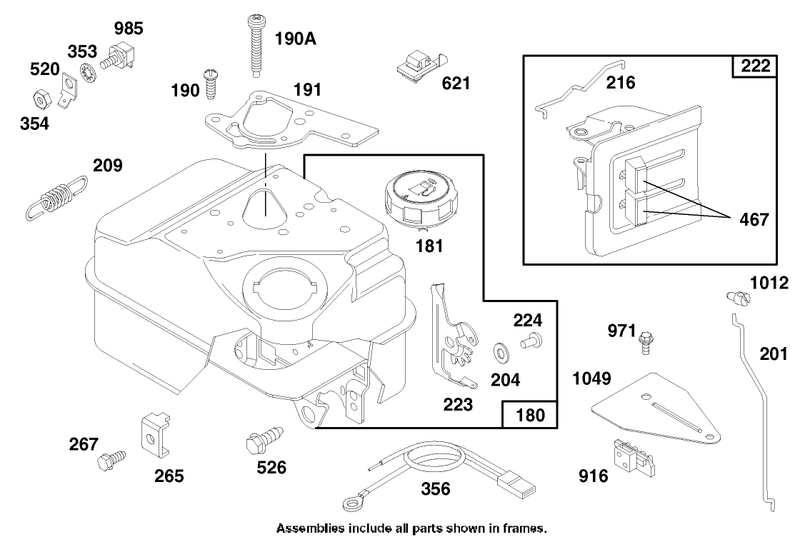 Engine Briggs and Stratton Model 135202 0263 01