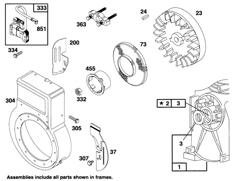 Engine Briggs and Strattonmodel 135202 0263 01