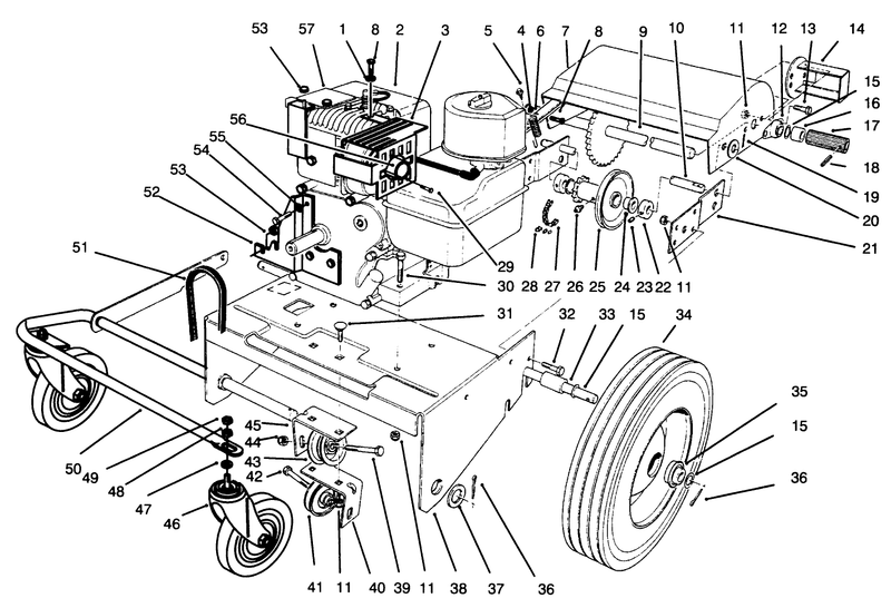 Engine and Base Assembly