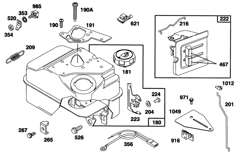 Engine Briggs and Stratton Model 135202 0263 01
