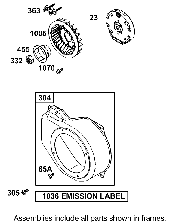 Blower Housing Assembly Briggs And Stratton Model 110402 0218 E1