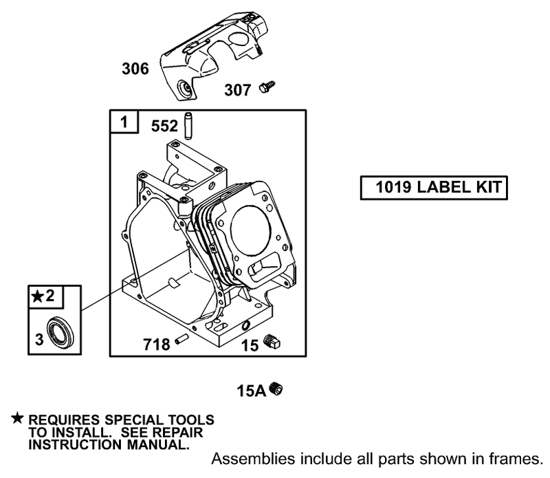 Cylinder Assembly Briggs And Stratton Model 110402 0218 E1