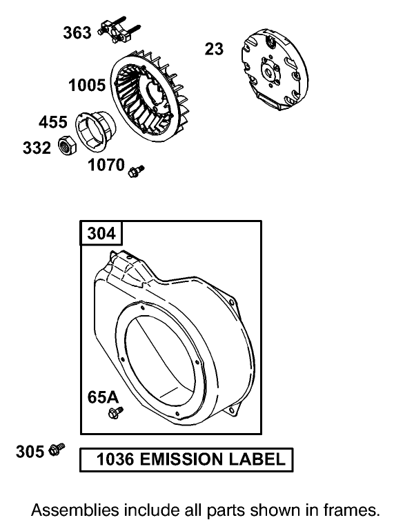 Blower Housing Assembly Engine Briggs and Stratton Model 126402 0245 E1