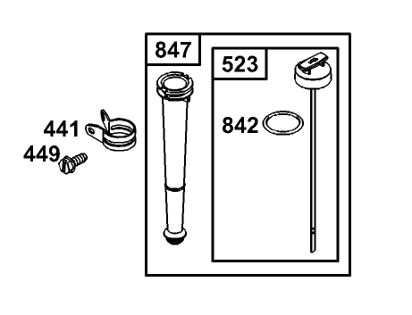 Oil Filter Tube and Pump Assembly Engine Briggs and Stratton Model 126402 0245 E1