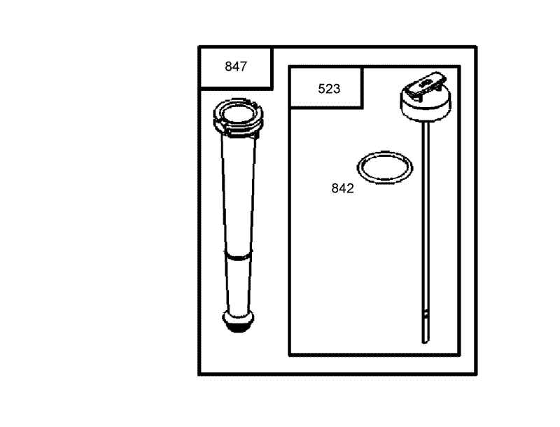Oil Tube and Dipstick Assembly Engine Briggs and Stratton Model 126302 0245 E1