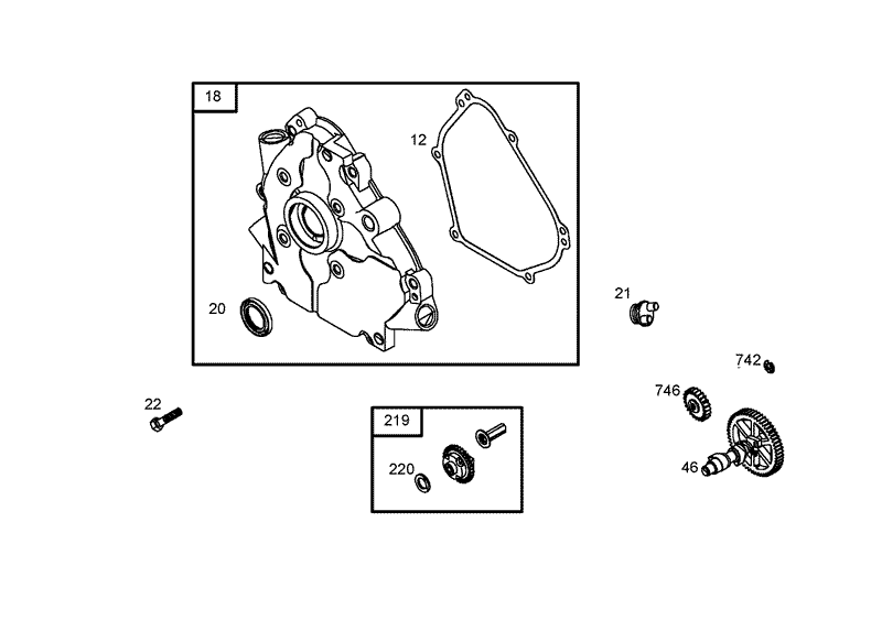 Crankcase Assembly Briggs and Stratton 126302 0245 E1