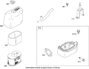 Air Cleaner Assembly Briggs and Stratton 126302-0210-B1