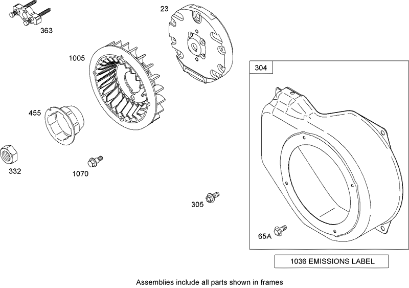Blower Housing Assembly Briggs and Stratton 126302 0210 B1