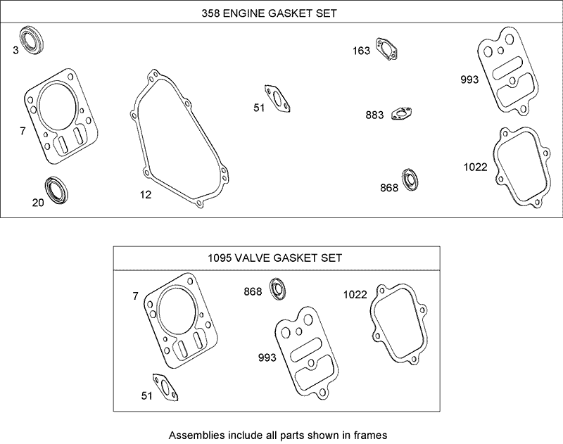 Gasket Kit Briggs and Stratton 126302 0210 B1