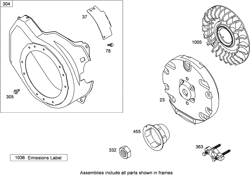 Blower Housing Assembly Briggs and Stratton 126302 0321 B8