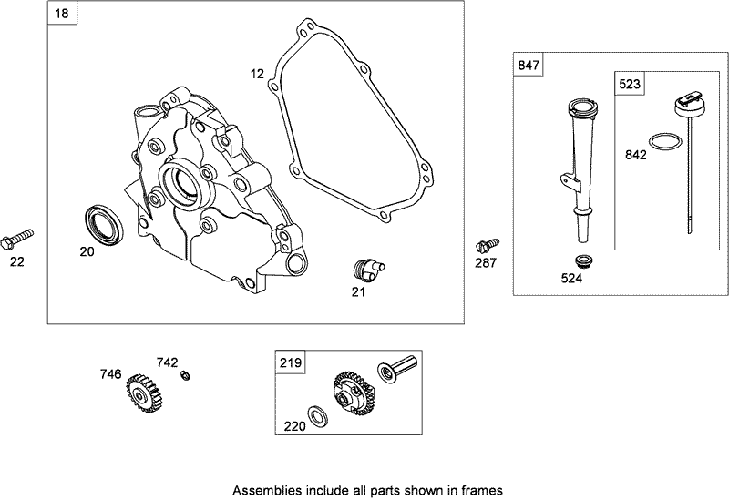 Crankcase Assembly Briggs and Stratton 126302 0321 B8