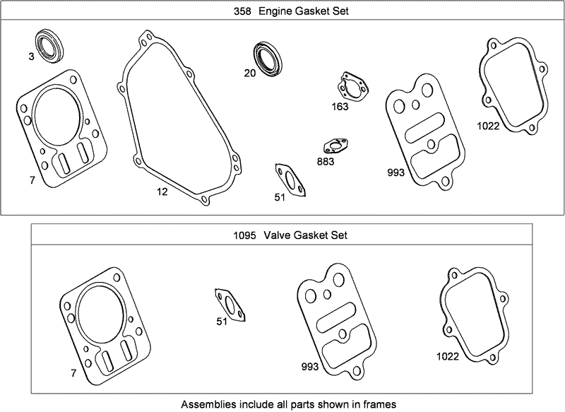 Engine Gasket Set Briggs and Stratton 126302 0321 B8