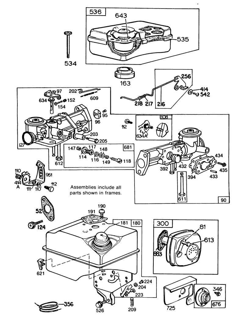 Engine Briggs and Stratton Model No 130202 1640 01 continued