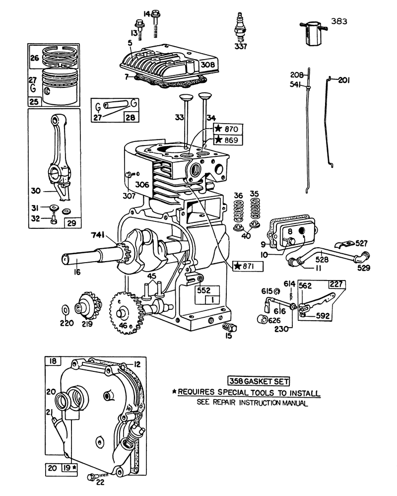 Engine Briggs and Stratton Model No 130202 1640 01