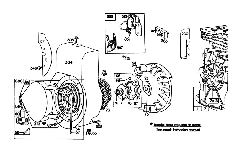 Engine Briggs and Stratton Model No 130202 1610 01 continued