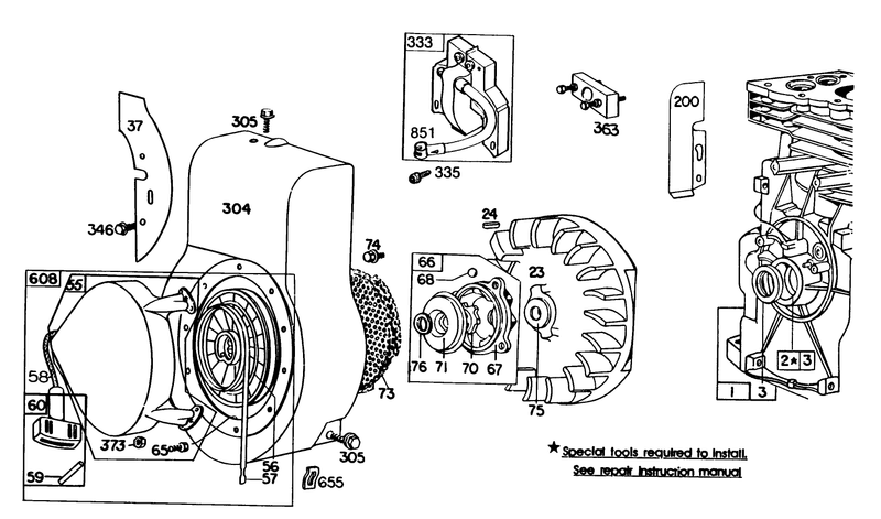 Engine Briggs and Stratton Model No 130202 1640 01 continued