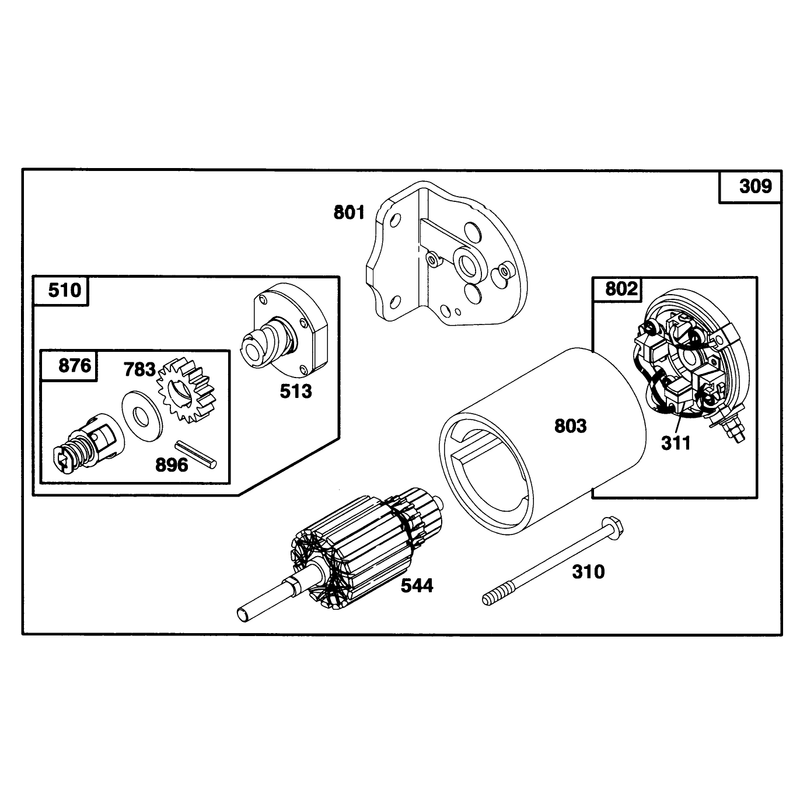 Engine Briggs and Stratton Model 28d707-0124-01