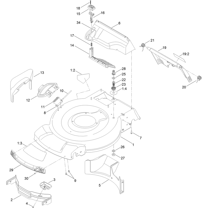Deck Side Chute and Rear Door Assembly