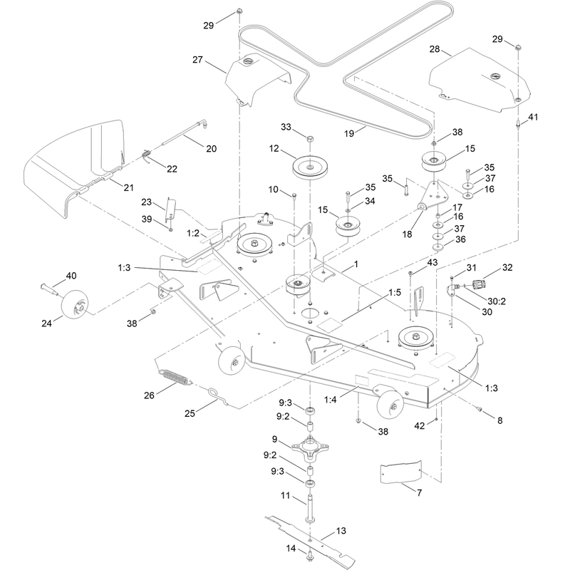 60in Deck and Decal Assembly