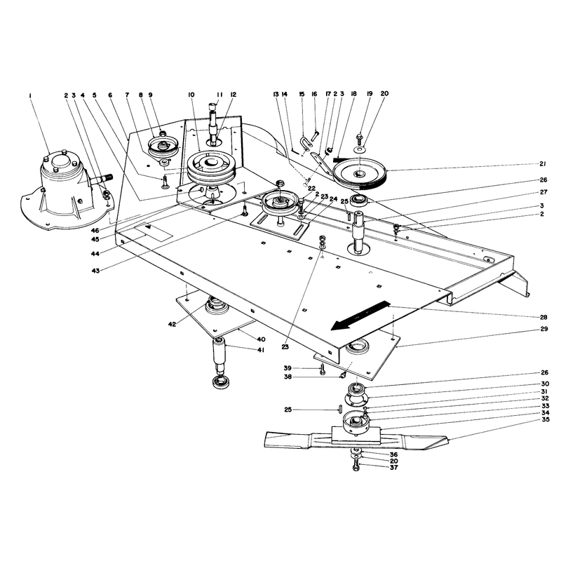 Cutter Deck and Shaft Assembly