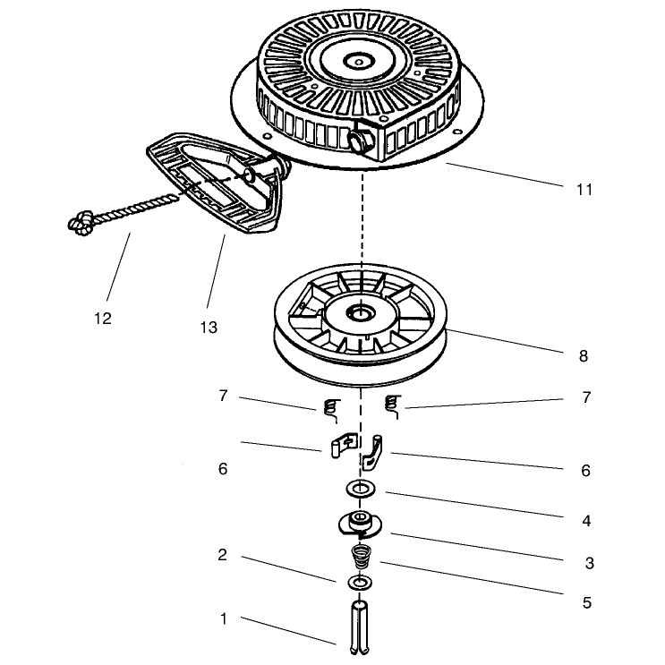 Recoil Starter No. 590749 (model No. 38066 Only)