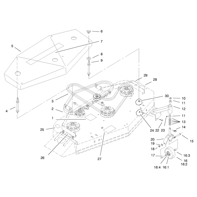 Deck Cover and Deck Drive Belts