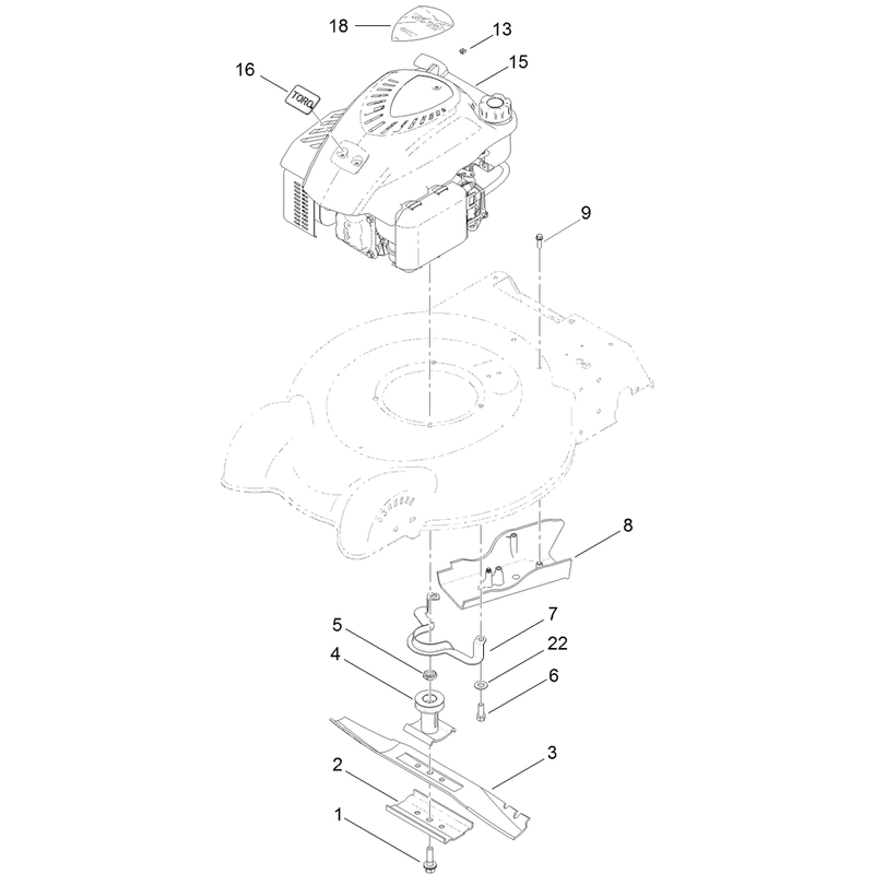Engine and Blade Assembly