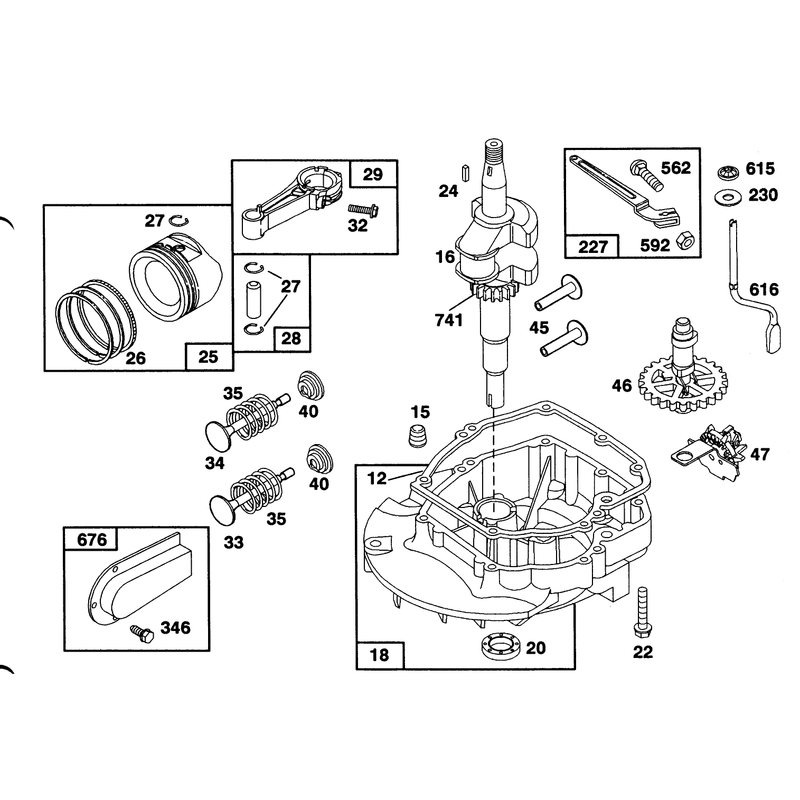 Engine Briggs and Stratton Model 122702-0182-01