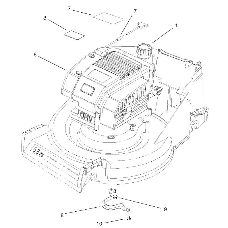 Engine and Belt Guide Assembly