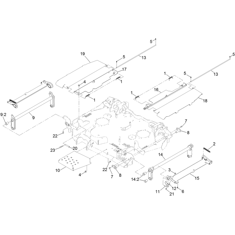 Center Deck Fold Assembly