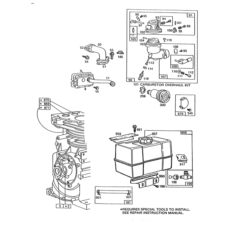 Engine Briggs & Stratton Model 190406 Type 3083-01