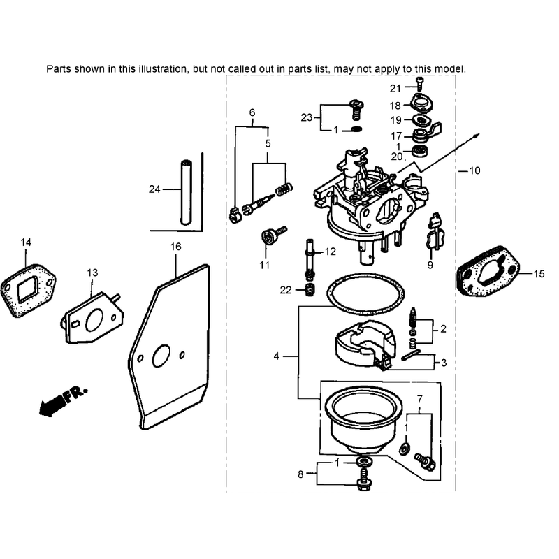 Carburetor Assembly Honda GXV160K1-N1AH