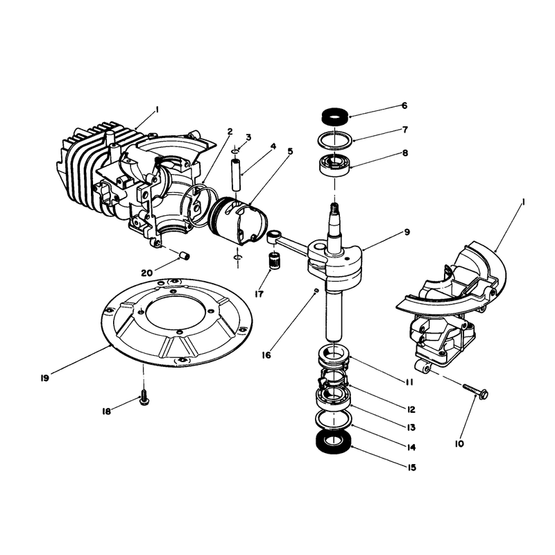 Crank Shaft Assembly Model No 47pm1-1