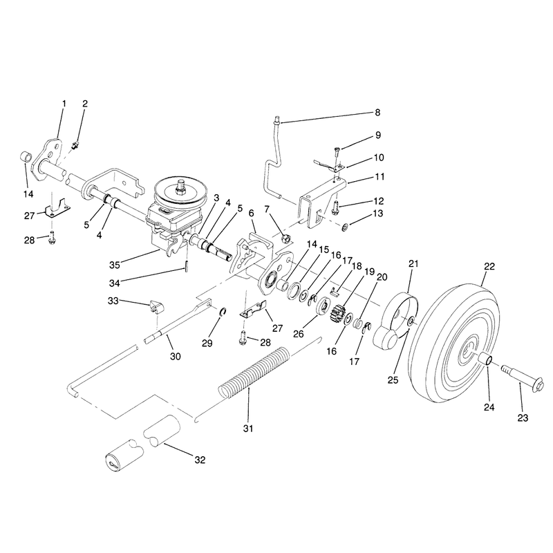 Sp Rear Axle Assembly Model No 20906b Only