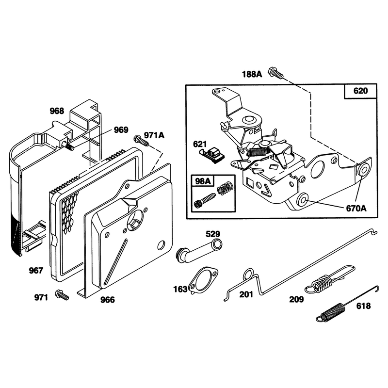 Engine Briggs and Stratton Model 122702-0182-01